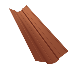 картинка Планка ендовы верхней фигурной 70x70 0,5 PurLite Matt RAL 8004 терракота (3м) Центр Кровли