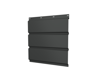 фото Софит металлический без перфорации 0,5 Drap с пленкой RAL 7016 антрацитово-серый Центр Кровли картинка Софит металлический без перфорации 0,5 Drap с пленкой RAL 7016 антрацитово-серый Центр Кровли