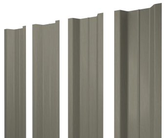 картинка Штакетник П-образный В с прямым резом 0,45 Print Elite Milky Wood TwinColor Центр Кровли