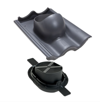 картинка Элемент проходной Vilpe Tiili 2К серый Центр Кровли