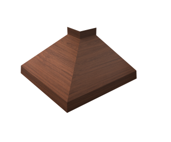 картинка Угол отлива внешний 150 0,45 Print Elite с пленкой Choco Wood TwinColor Центр Кровли