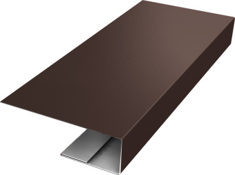 фото J-Профиль 12мм Grand Line 0,45 Drap СТ слим RAL 8017 шоколад (2м) Центр Кровли картинка J-Профиль 12мм Grand Line 0,45 Drap СТ слим RAL 8017 шоколад (2м) Центр Кровли