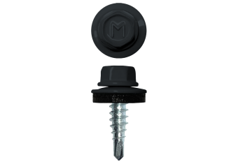 картинка Саморез по металлу Daxmer 4,8х19 RAL 7016 (250) сверло №2 Центр Кровли