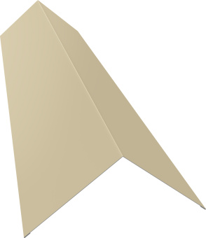 картинка Планка конька плоского 145х145 Grand Line 0,5 Сатин с пленкой RAL 1015 светлая слоновая кость (3м) Центр Кровли