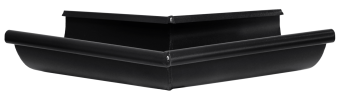 картинка Угол желоба внешний 135 гр 125 мм Matte PU RAL 9005 Центр Кровли