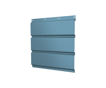 фото Софит металлический полная перфорация 0,45 Drap TX с пленкой RAL 5024 пастельно-синий Центр Кровли картинка Софит металлический полная перфорация 0,45 Drap TX с пленкой RAL 5024 пастельно-синий Центр Кровли