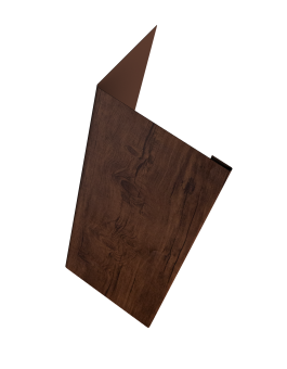 картинка Нащельник (для калиток и ворот) 25х35 жалюзи Milan, Tokyo, Palermo 0,45 Print Premium Cherry Wood Fresh TwinColor (L1,68) Центр Кровли