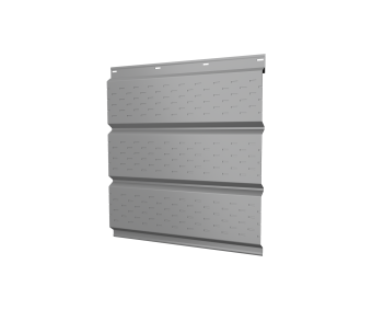 фото Софит металлический полная перфорация 0,5 Satin с пленкой RAL 9006 бело-алюминиевый Центр Кровли картинка Софит металлический полная перфорация 0,5 Satin с пленкой RAL 9006 бело-алюминиевый Центр Кровли