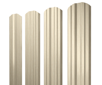картинка Штакетник Twin фигурный 0,45 Print Elite Milky Wood TwinColor Центр Кровли