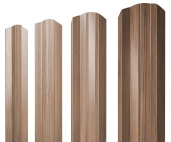 картинка Штакетник М-образный А фигурный 0,45 Print Elite Honey Wood TwinColor Центр Кровли
