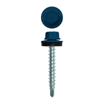 фото Саморез кровельный 4,8х35 (250шт) сверло №1 RAL 5026 Центр Кровли картинка Саморез кровельный 4,8х35 (250шт) сверло №1 RAL 5026 Центр Кровли