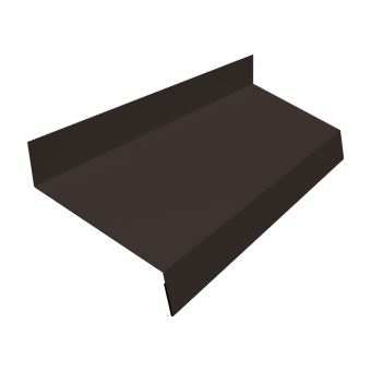 фото Отлив простой 50 Grand Line 0,5 Velur RR 32 темно-коричневый (2м) Центр Кровли картинка Отлив простой 50 Grand Line 0,5 Velur RR 32 темно-коричневый (2м) Центр Кровли