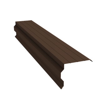 фото Планка торцевая фигурная 90х110 0,5 Velur X RAL 8017 шоколад (3м) Центр Кровли картинка Планка торцевая фигурная 90х110 0,5 Velur X RAL 8017 шоколад (3м) Центр Кровли