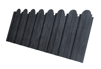картинка Профнастил C10A фигурный 0,45 Print Premium Grey Wood TwinColor Центр Кровли