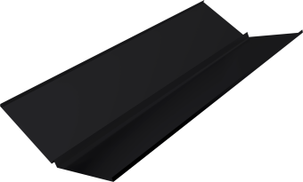 фото Планка ендовы нижней с компенсатором Grand Line 0,45 Drap-double TX RAL 9005 черный (3м) Центр Кровли картинка Планка ендовы нижней с компенсатором Grand Line 0,45 Drap-double TX RAL 9005 черный (3м) Центр Кровли