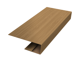 картинка J-Профиль 12мм 0,45 Print Elite Honey Wood TwinColor (2м) Центр Кровли