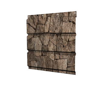 картинка Софит металлический центральная перфорация 0,45 Print Elite с пленкой King Stone TwinColor Центр Кровли