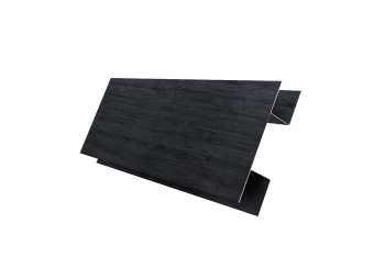 картинка Планка H-образная Экобрус 0,45 Print Premium с пленкой Grey Wood TwinColor (2м) Центр Кровли