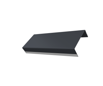 картинка Ламель обратная стартовая/финишная забора жалюзи Texas 53мм для калиток и ворот (с заполнением ламелями 125) 0,5 Satin Matt RAL 7024 мокрый асфальт Центр Кровли