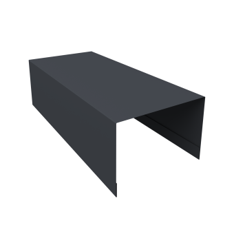 картинка Крышка для забора из сайдинга ЭкоБрус 0,45 PE-Double RAL 7024 мокрый асфальт (2,5м) Центр Кровли