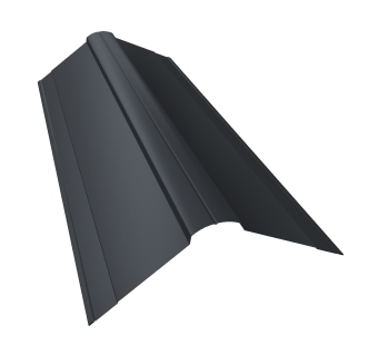 картинка Планка конька фигурного 150x150 0,45 Drap TR RAL 7024 мокрый асфальт (2м) Центр Кровли