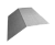 Планка конька плоского 190х190 0,4 Zn (3м) Центр Кровли