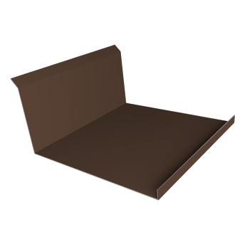 картинка Планка примыкания нижняя 20х122х260х15 0,5 Atlas X с пленкой RAL 8017 шоколад (3м) Центр Кровли