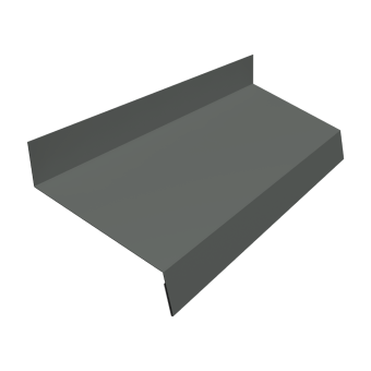 картинка Отлив простой 70 0,45 PE с пленкой RAL 7005 мышино-серый (3м) Центр Кровли