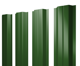 картинка Штакетник П-образный A с прямым резом 0,45 PE RAL 6002 лиственно-зеленый Центр Кровли