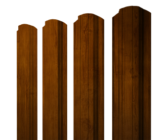 картинка Штакетник Прямоугольный фигурный 0,45 Print Premium Golden Wood Intense FTC Центр Кровли