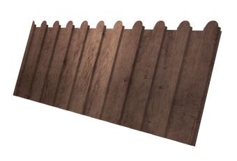 картинка Профнастил С8A v01 фигурный 0,45 Print Premium с пленкой Almond Wood Fresh Центр Кровли