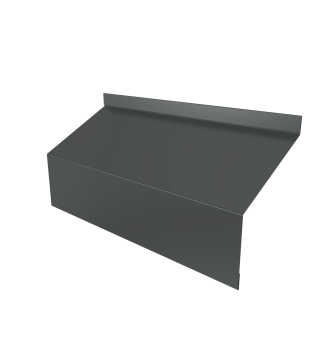 картинка Ламель забора жалюзи Milan/Milan new стартовая/финишная для калиток и ворот 0,45 PE RAL 7005 мышино-серый Центр Кровли