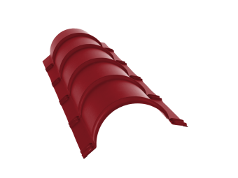 картинка Планка малого конька полукруглого 0,45 PE с пленкой RAL 3003 рубиново-красный (1,97м) Центр Кровли