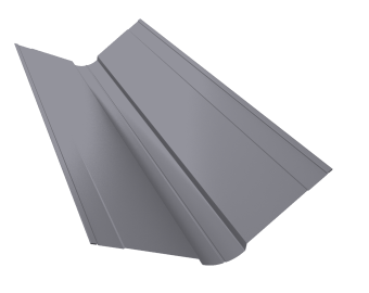 картинка Планка ендовы верхней фигурной 150x150 0,45 PE с пленкой RAL 7004 сигнальный серый (3м) Центр Кровли