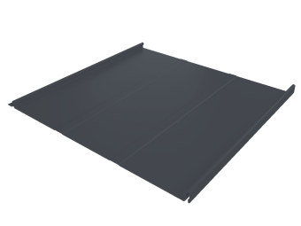 картинка Фальц двойной стоячий Line Grand Line 0,45 Drap TwinColor с пленкой на замках RAL 7024 мокрый асфальт Центр Кровли