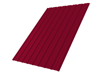 картинка Профнастил С10B 0,45 PE RAL 3003 рубиново-красный Центр Кровли