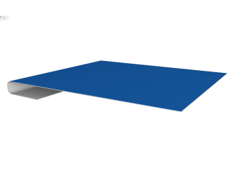 картинка Планка завершающая 0,5 Satin с пленкой RAL 5005 сигнальный синий (3м) Центр Кровли