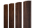 Штакетник Полукруглый Slim с прямым резом 0,45 Print Premium Cherry Wood Fresh TwinColor Центр Кровли