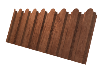 картинка Профнастил С20A фигурный 0,45 Print Premium Rowan Wood Intense FTC Центр Кровли