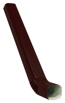 картинка Труба прямоугольная с коленом Vortex 3м RAL 8017 Центр Кровли