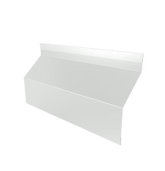 картинка Ламель забора жалюзи Milan Slim стартовая/финишная для калиток и ворот 0,45 PE RAL 9003 сигнальный белый Центр Кровли