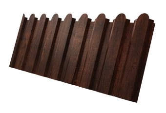 фото Профнастил С20A фигурный 0,45 Print Premium Cherry Wood Dark FTC Центр Кровли картинка Профнастил С20A фигурный 0,45 Print Premium Cherry Wood Dark FTC Центр Кровли