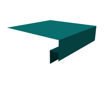 картинка Планка околооконная сложная 200х50х12 (j-фаска) 0,45 PE с пленкой RAL 5021 водная синь (2м) Центр Кровли