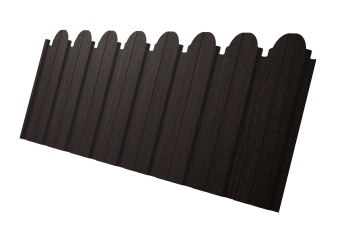 картинка Профнастил C10B фигурный 0,45 Print Elite Coffee Wood TwinColor Центр Кровли