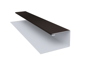 картинка Планка П-образная Экобрус 0,5 Satin Matt TX RR 32 темно-коричневый (2м) Центр Кровли