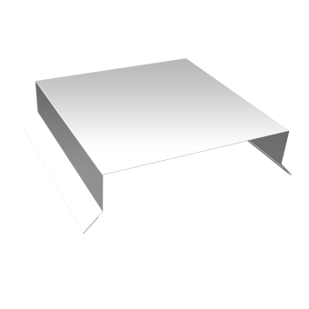 картинка Парапетная крышка прямая 150мм 0,45 PE с пленкой RAL 9003 сигнальный белый (2м) Центр Кровли