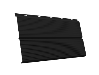 картинка ЭкоБрус 0,345 Gofr Grand Line 0,5 Satin Matt RAL 9005 черный Центр Кровли