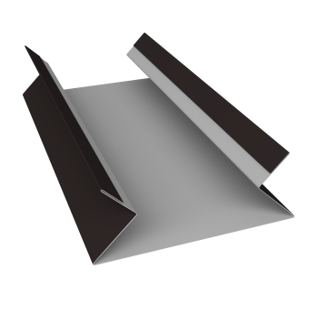 картинка Планка угла внутреннего составная верхняя Экобрус Grand Line 0,45 Drap ТХ RAL 9005 черный (3м) Центр Кровли