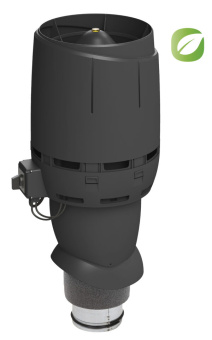 картинка Вентилятор Vilpe Flow Eсo125Р/500 черный Центр Кровли