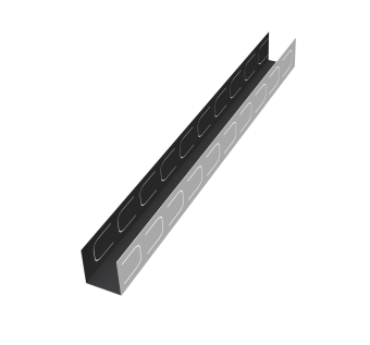 картинка Крепежный вкладыш универсальный жалюзи Texas 0,5 Satin RAL 9005 черный (2м) Центр Кровли